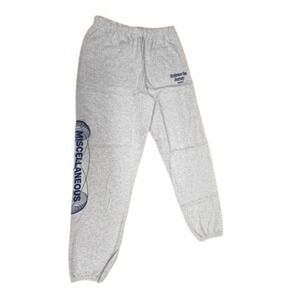 MISC Design Studio Sweatpants Mens L Grey "Embrace the Journey" Graphic Joggers